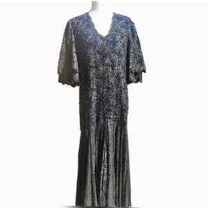 Vintage Laurence kazar black beaded gown
